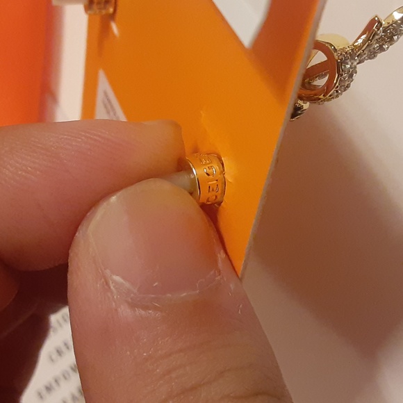 Kurt Geiger Bow and Rainbow Gold Accent Heart Earrings - Picture 16 of 17